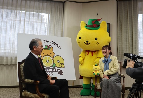理事長インタビューの様子